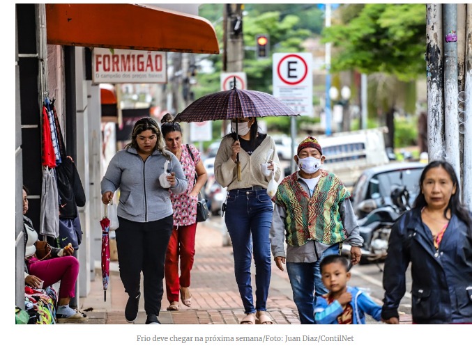 Acre recebe 1ª friagem do ano na próxima semana; temperatura pode chegar a 15ºC